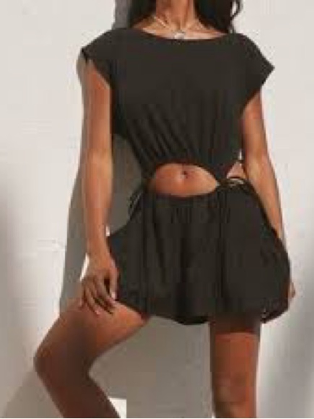 By Anthropologie the Last Light Mono Romper-Black-NWT-XS
